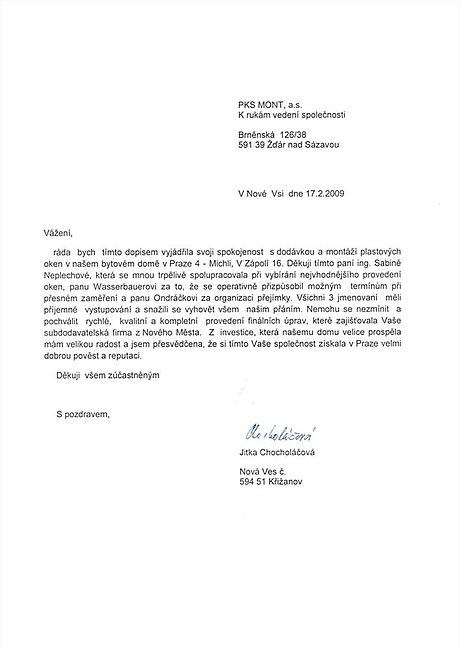 paní Chocholáčová